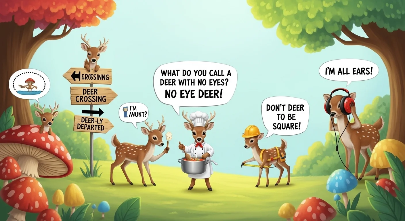 Winter Deer Puns
