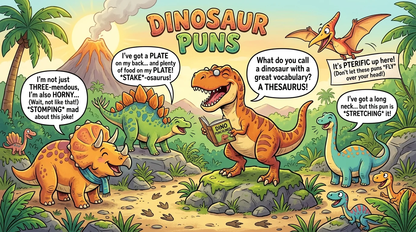 Adventure Dinosaur Puns