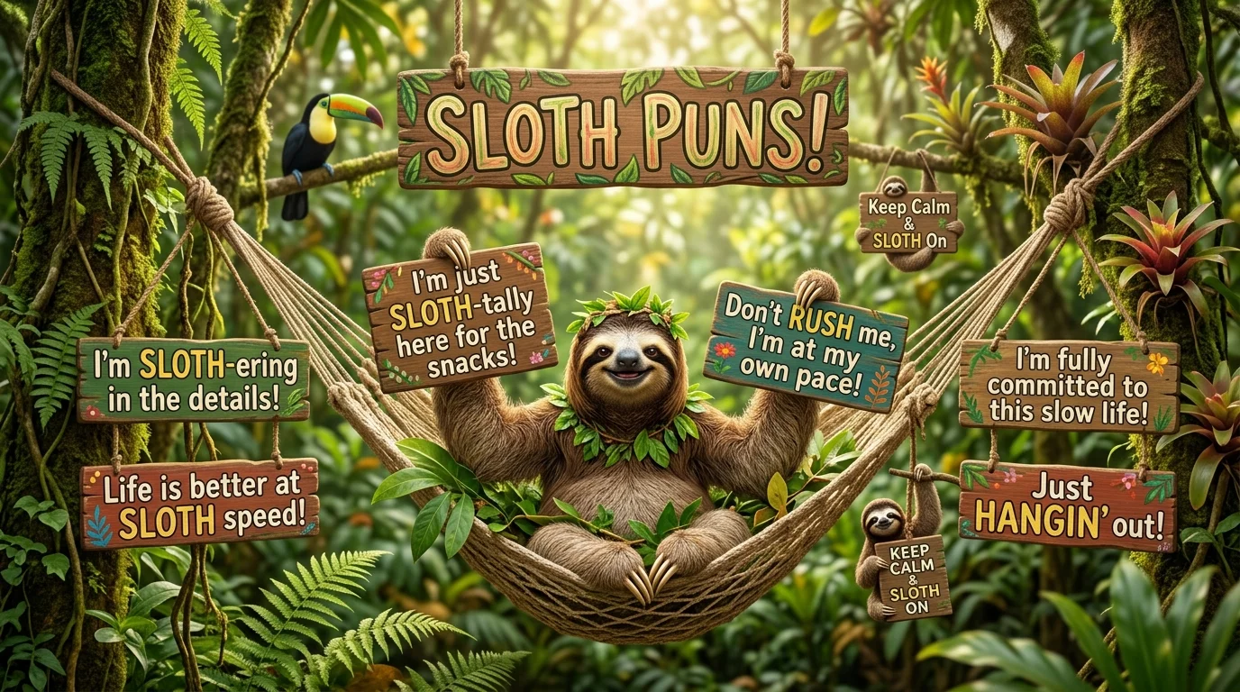 Animal Sloth Puns