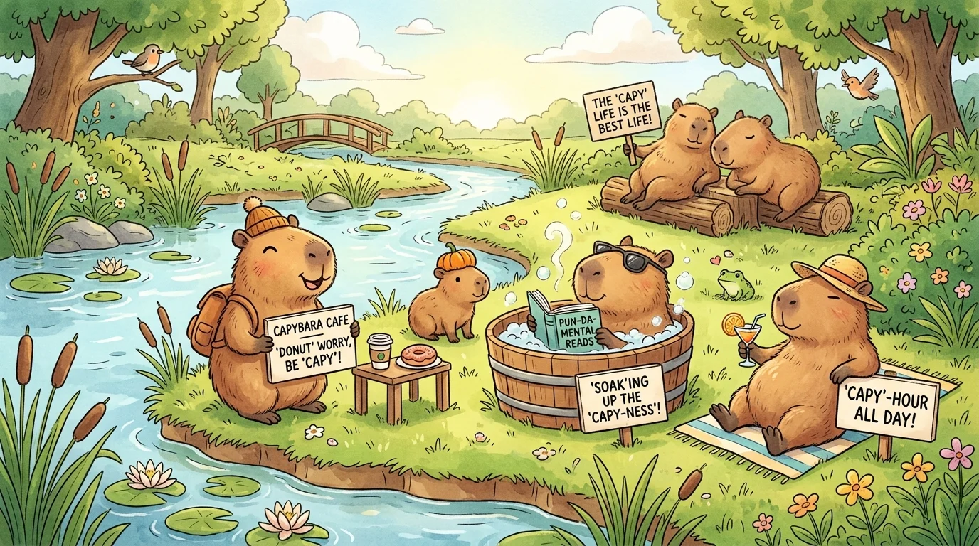 Funny Capybara Puns