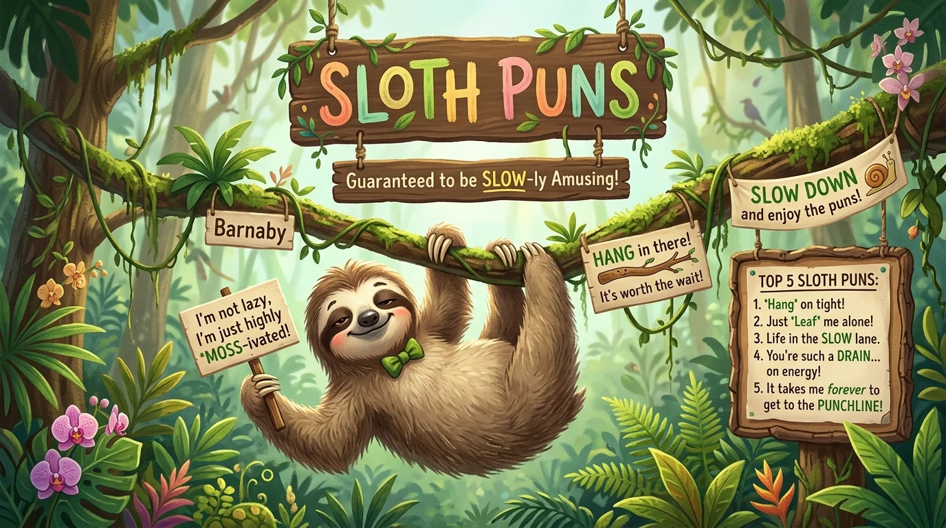 Funny Sloth Puns