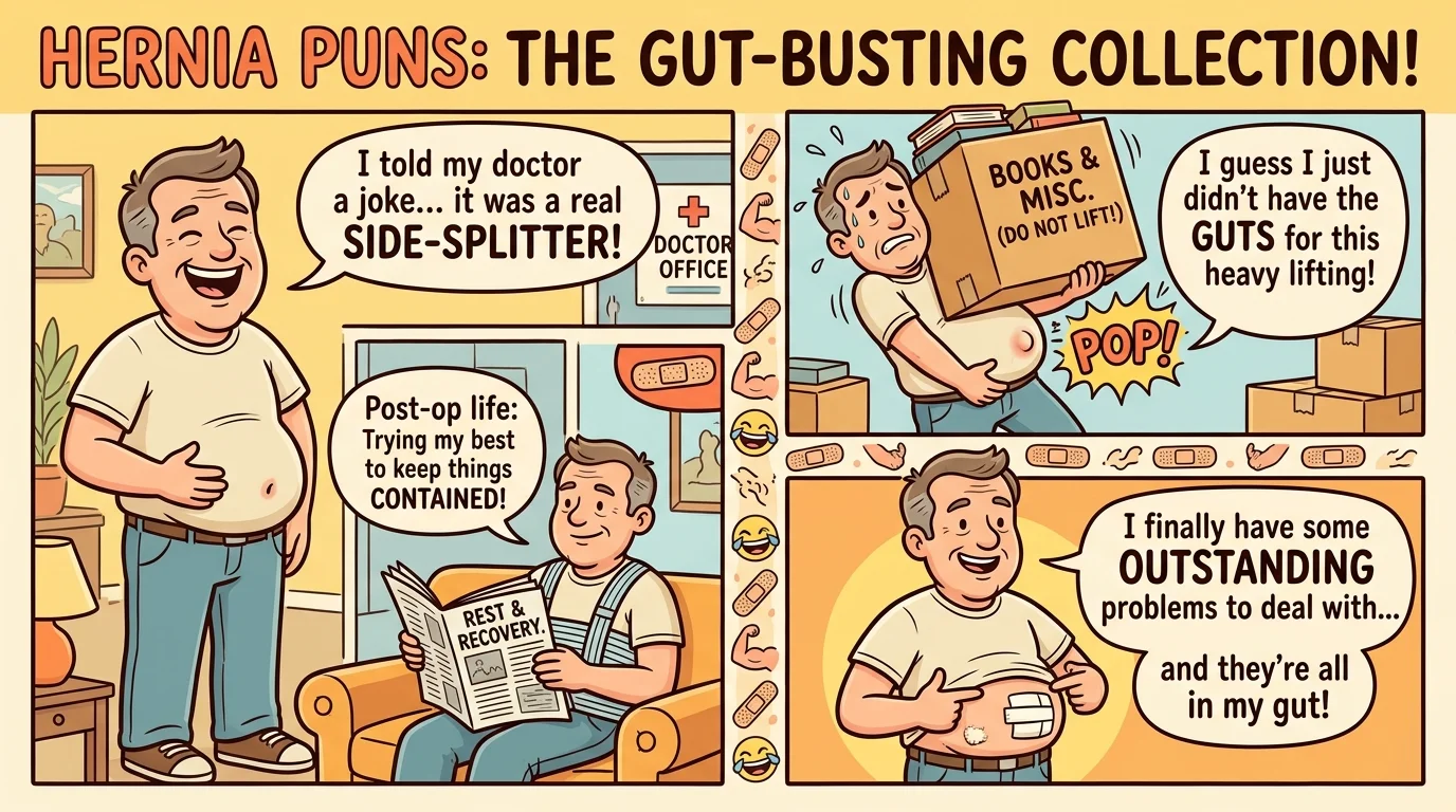Pain Hernia Puns