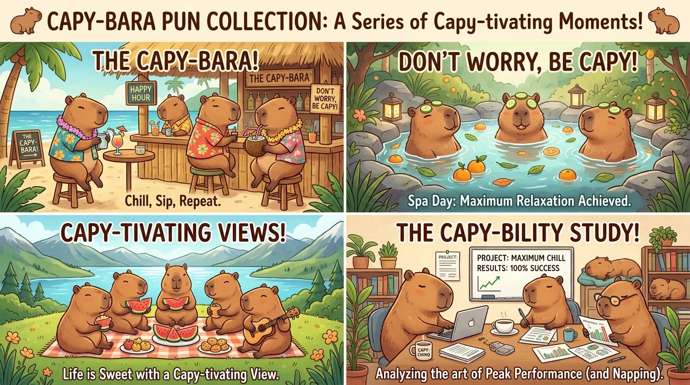 Water Capybara Puns