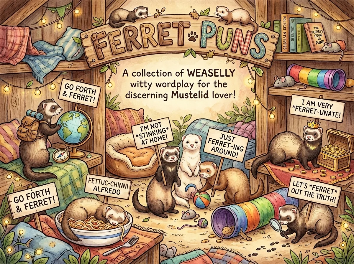 Funny Ferret Puns