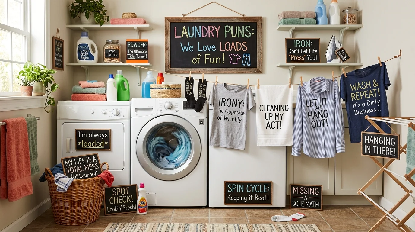 Funny Laundry Puns