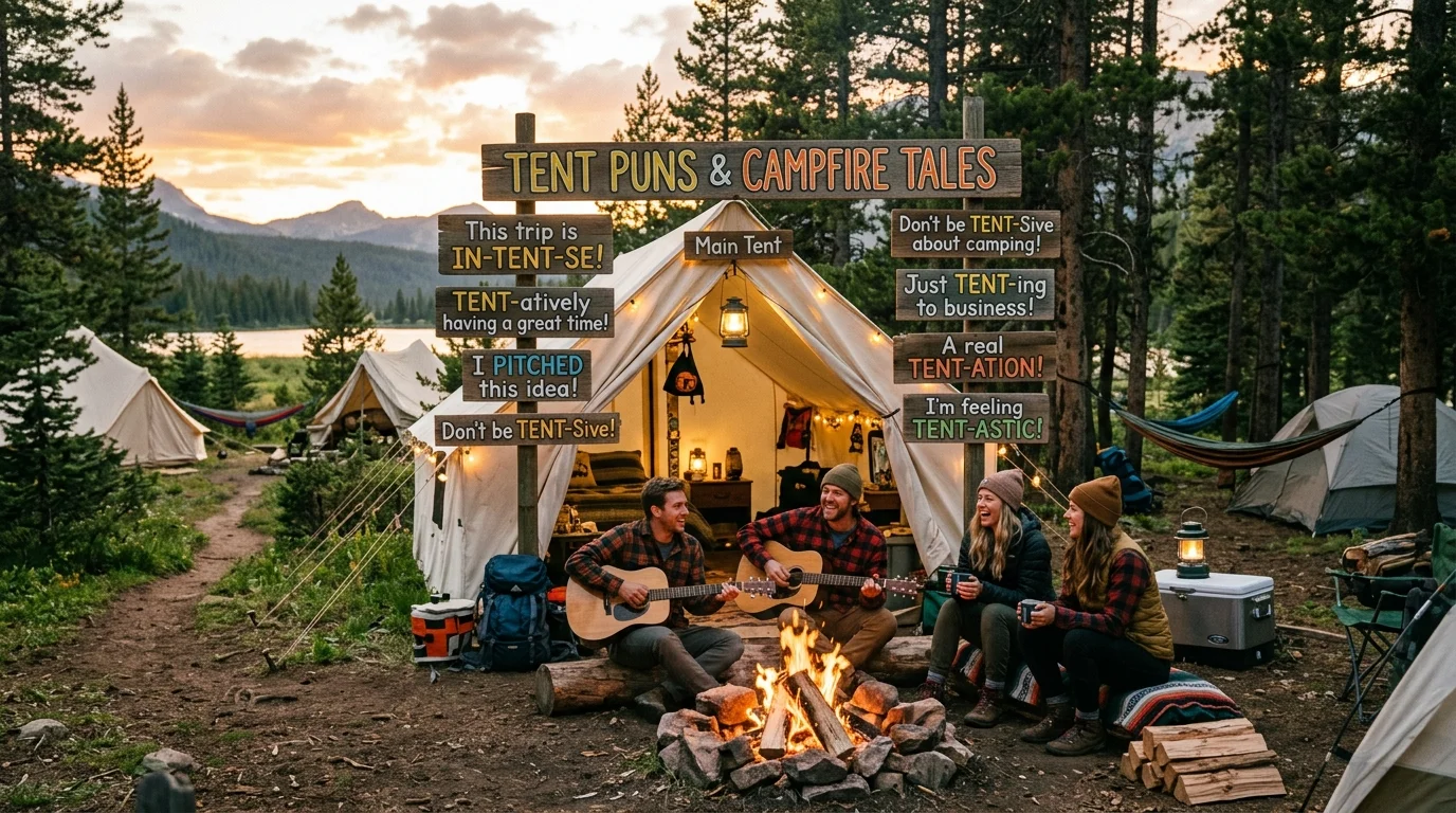 Tent Puns for Instagram Captions