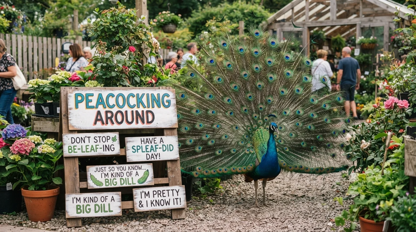 Clever Peacock Wordplay
